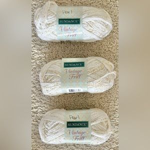 Sundance Vintage Frill Yarn- Pearl - 3 Skeins